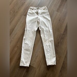 White Straight-Leg Jeans